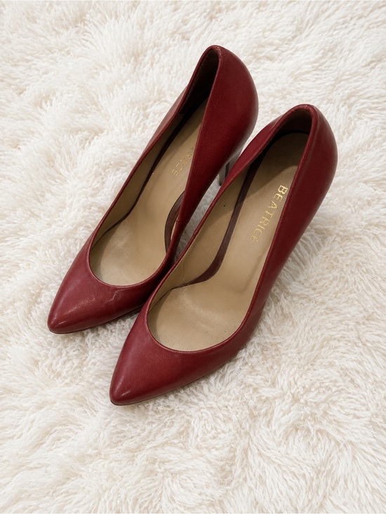 beatrice Shoes - Burgundy Pointed-Toe Pumps